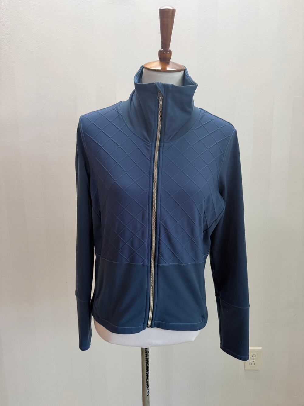 CALIA by Carrie Underwood Blue Quilted Full Zip Athletic Jacket Sz S